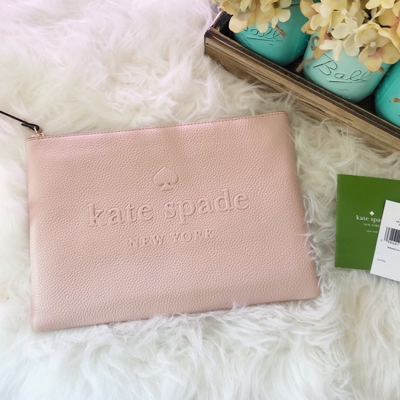 kate spade Handbags - Kate Spade Gia ash street leather clutch makeup